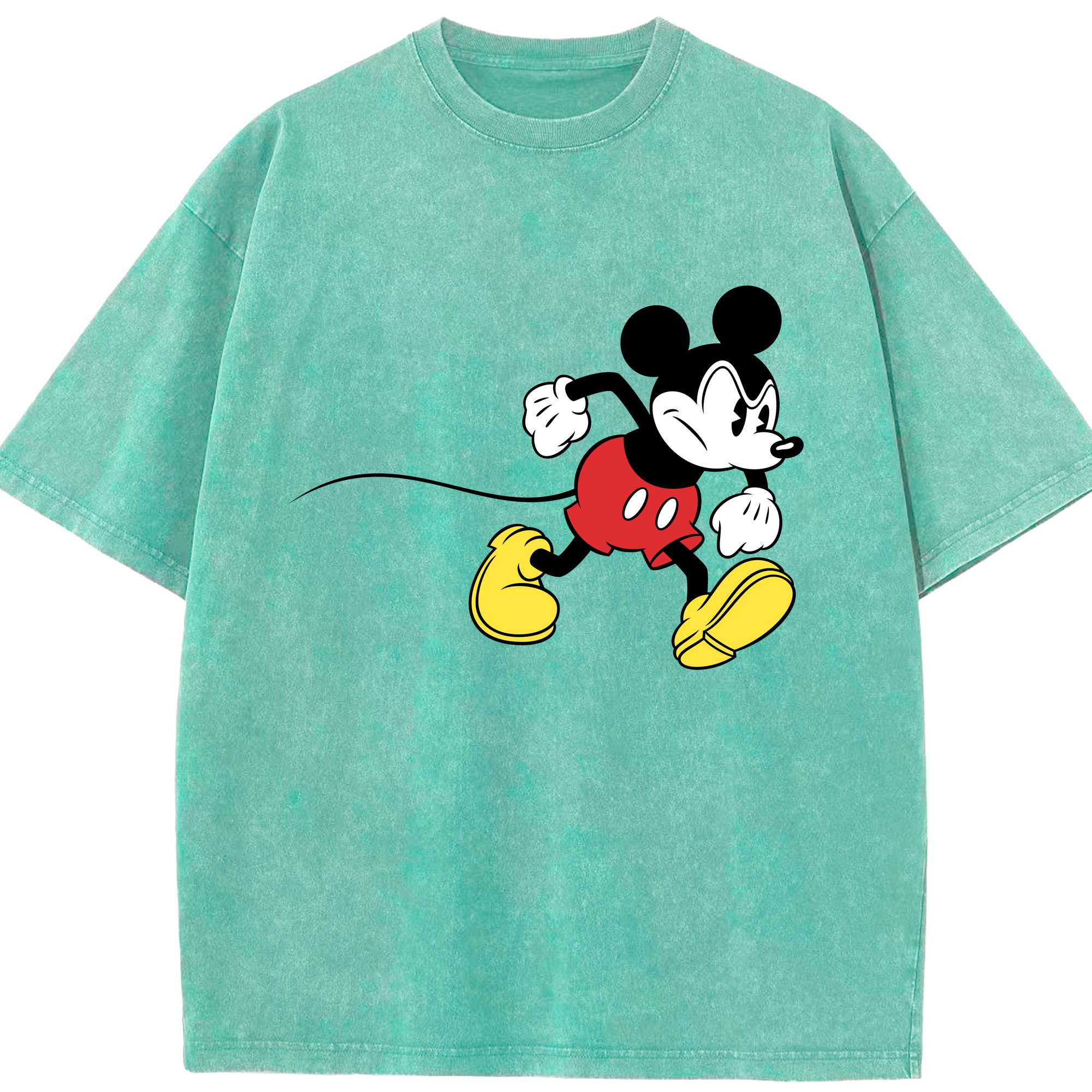 （画像用） ミッキーマウス Mickey Mouse 綿100% ヴィンテージ風 半袖Tシャツ（フロントプリント）